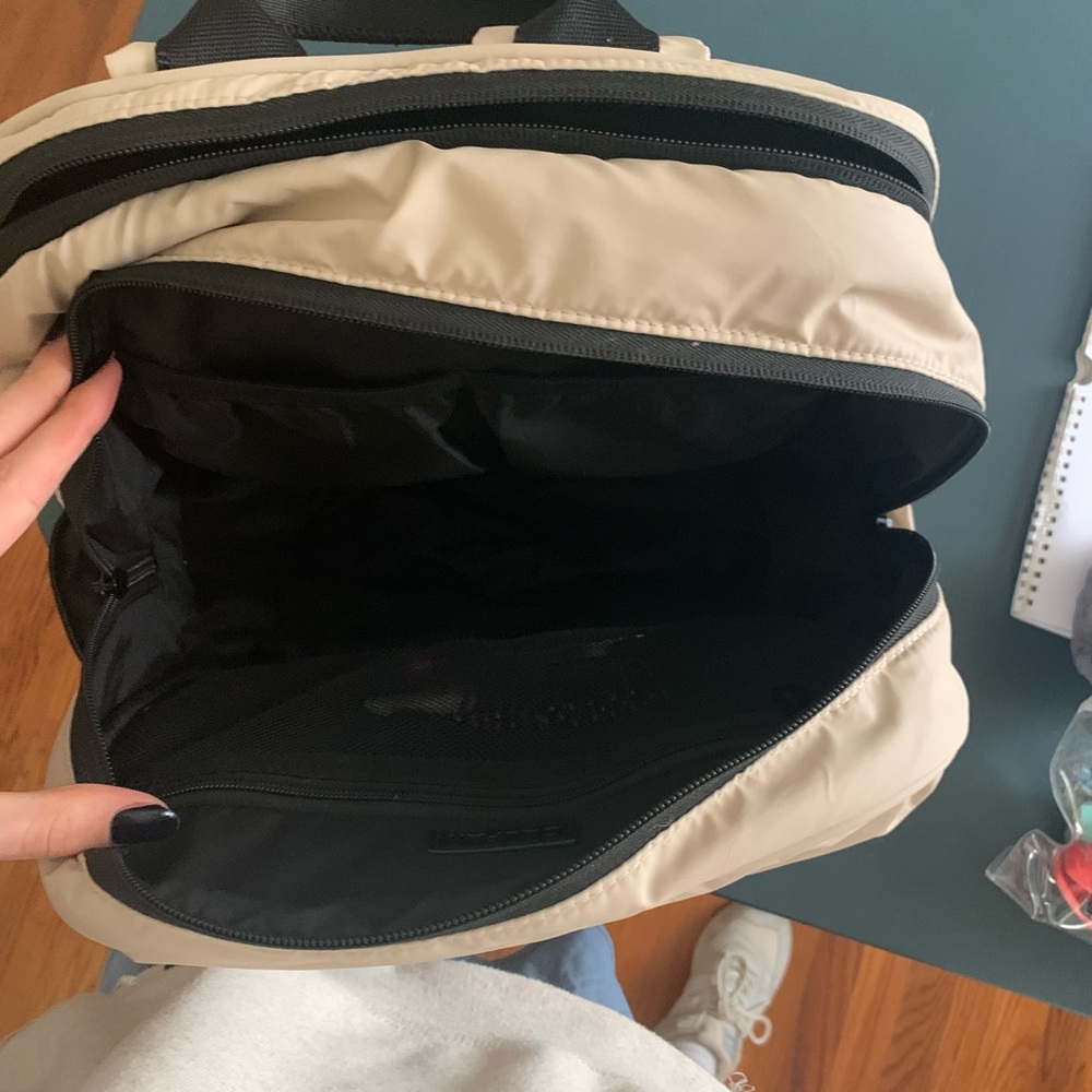 Calpak Luka 15” Cream Backpack with Black Trim - Picture 7 of 11